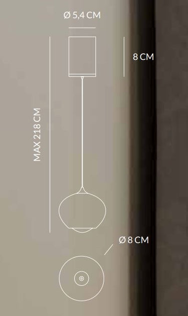 Sky fall sospensione lente 6w 315lm 3000k